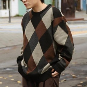 Βασικά ανδρικά στρογγυλό λαιμό μόδα πλεκτό πουλόβερ πώληση για άνδρες