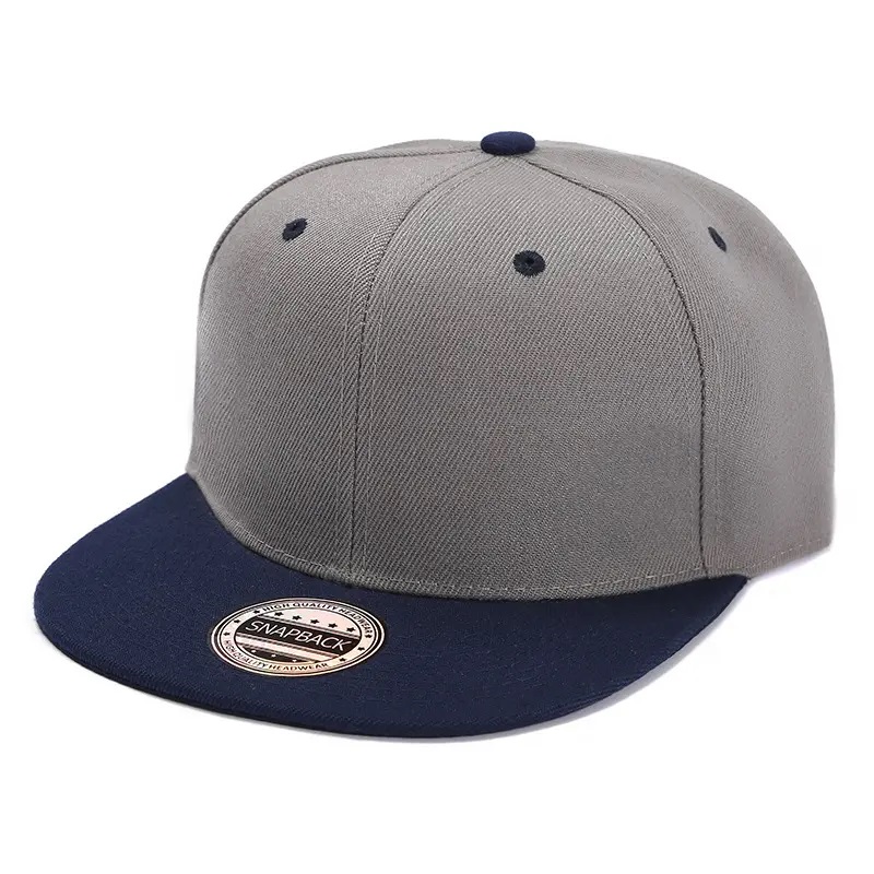 Κεντήματα τοποθετημένο καπάκι μαύρο snapback μπέιζμπολ καπέλο καπέλο καμουφλάζ χρώμα αντίθετο χρώμα