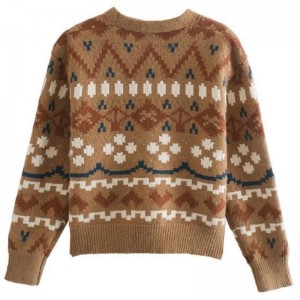 Γυναίκες προσαρμοσμένο συν μέγεθος πλεκτή μόδα Χριστουγεννιάτικη ζακέτα