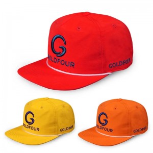 Χονδρικό προσαρμοσμένο γρήγορο ξηρό 5 πάνελ 3D κεντήματα μη δομημένο αθλητικό νάιλον καπέλο που τρέχει καπέλο με σχοινί