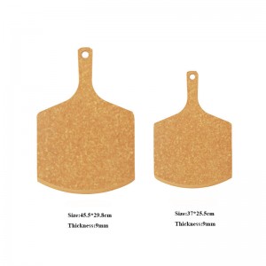 14,5 ιντσών 18 ιντσών τροφίμων ασφαλή ινώδη ξύλο προσαρμοσμένη σχεδίαση πλακέτα κοπής πίτσας και σερβίρισμα πίνακα πίτσας