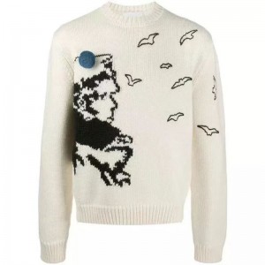 Προσαρμοσμένη χειμερινή κατασκευή casual knit jacquard πουλόβερ για τον άνθρωπο