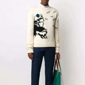 Προσαρμοσμένη χειμερινή κατασκευή casual knit jacquard πουλόβερ για τον άνθρωπο