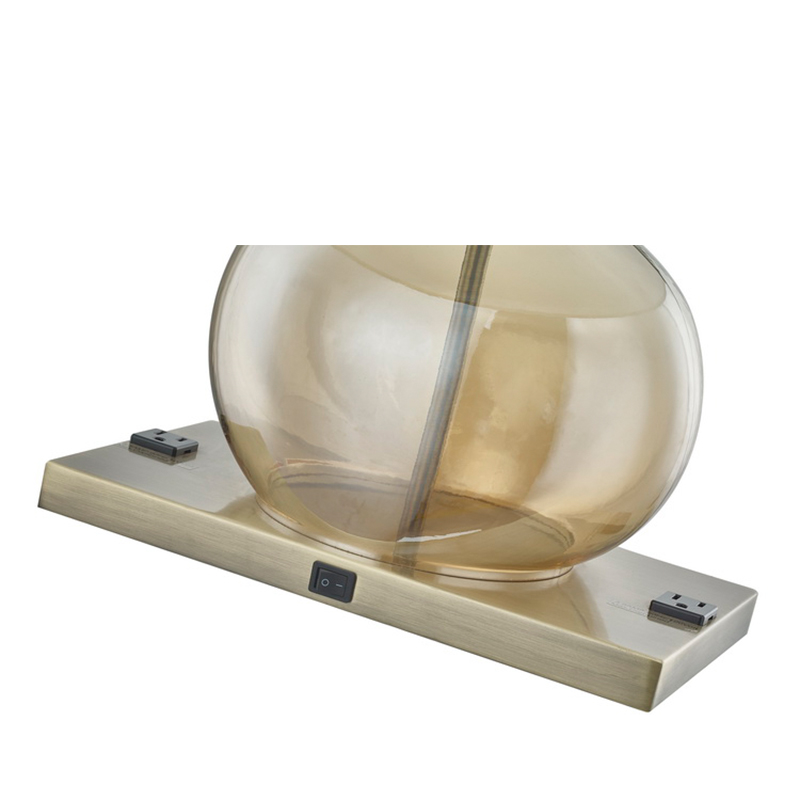 Embassy Suites Hotel Amber Glass Lamp Lam