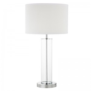 Clear Glass Lamp με γυαλισμένο φινίρισμα χρωμίου στο δωμάτιο του ξενοδοχείου