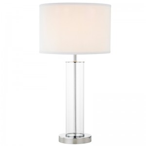 Clear Glass Lamp με γυαλισμένο φινίρισμα χρωμίου στο δωμάτιο του ξενοδοχείου