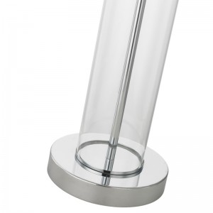 Clear Glass Lamp με γυαλισμένο φινίρισμα χρωμίου στο δωμάτιο του ξενοδοχείου