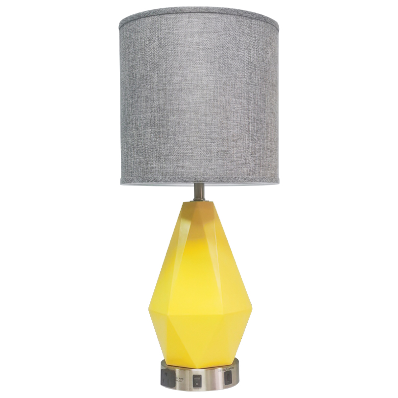 Waterwalk Hotel Resin Table Lamp με Pantone 120C Resin Body, και ένα o/off rocker switch, μια βολική έξοδο, ένα λιμάνι φόρτισης USB στο ξενώνα του ξενοδοχείου