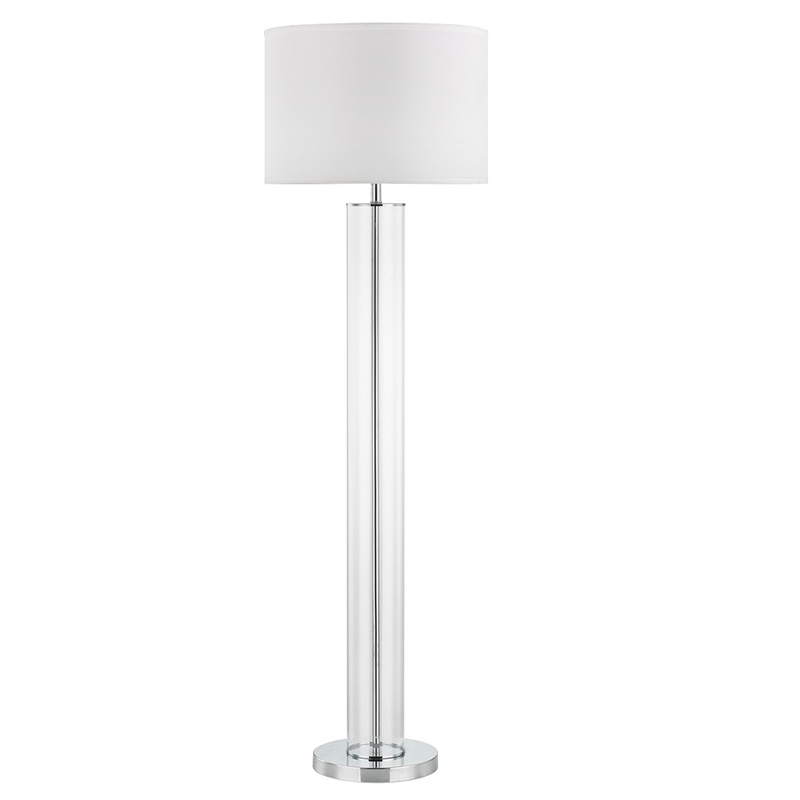Hotel Metal Floor Lamp με γυαλισμένο χρωμιωμένο φινίρισμα στον καναπέ δίπλα στο δωμάτιο