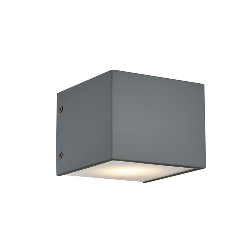 Φιλοξενία ξενοδοχειακής λάμπα τοίχου με βαμμένο επίπεδο γκρι φινίρισμα και ενσωματωμένη λυχνία LED στο Hotel Typical Baseor