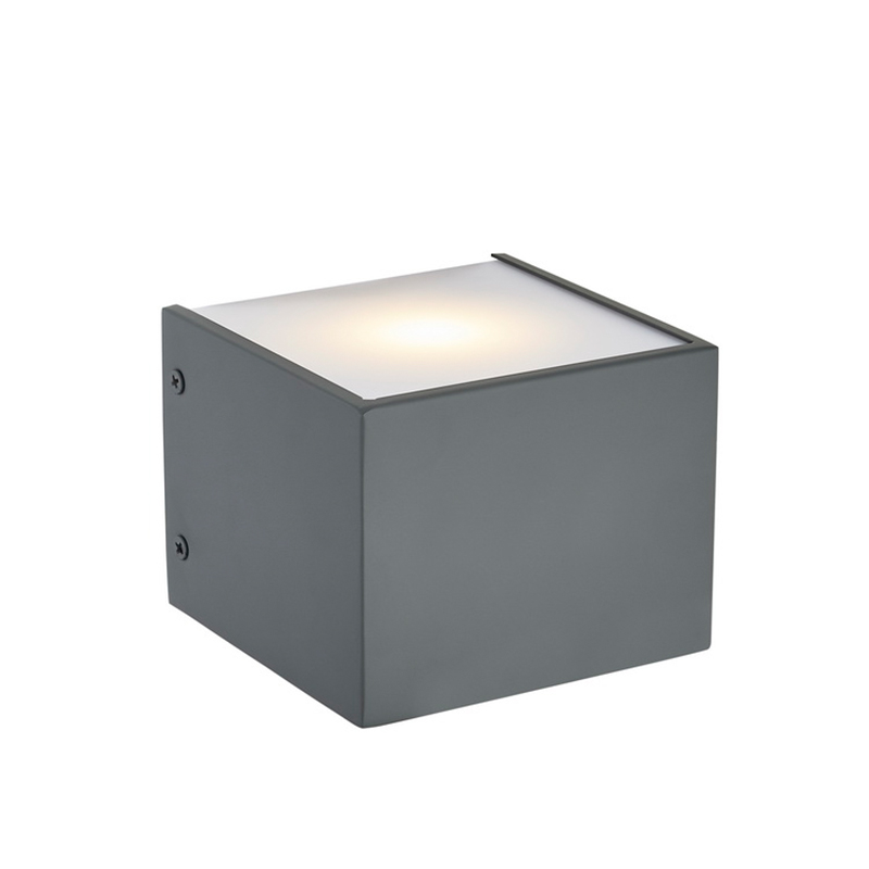 Φιλοξενία ξενοδοχειακής λάμπα τοίχου με βαμμένο επίπεδο γκρι φινίρισμα και ενσωματωμένη λυχνία LED στο Hotel Typical Baseor