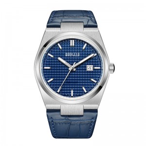 Baogela 40mm άνδρες επιχειρηματικά ρολόγια Quartz Sport Casual Genuine Leather Wristwatch 50tm Αδιάβροχο αρσενικό ρολόι Relogio Masculino 22802