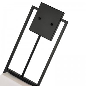 Hospitality Hotel Wall Sconce με ματ μαύρο φινίρισμα και ορθογώνια ακρυλική σκιά στο ξενοδοχείο τυπικό διάδρομο