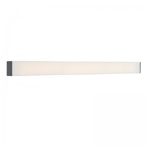 Hospitality Hotel Vanity Light Wall Sconce με επίπεδη γκρίζα φινίρισμα και παγωμένη λευκή ακρυλική σκιά στο Hotel Typical Guest Bath