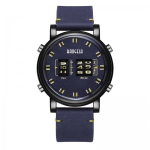 Baogela Fashion Men \\\\ roller Design Business Clock Men Quartz Watch Δερμάτινο αδιάβροχο Casual Sport Mens Watch Relogio Masculino 22703