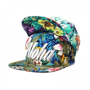Υψηλής ποιότητας προσαρμοσμένη εξάχνωση floral snapback καπέλο για άνδρες γυναίκες
