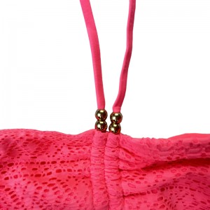 Halterneck δαντέλα δύο κομμάτια παιδιά μαγιό