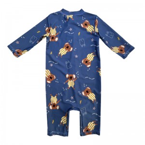 Cartoon Print Zipper Μονά μαγιό παιδιών