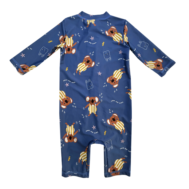 Cartoon Print Zipper Μονά μαγιό παιδιών