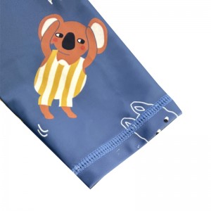 Cartoon Print Zipper Μονά μαγιό παιδιών