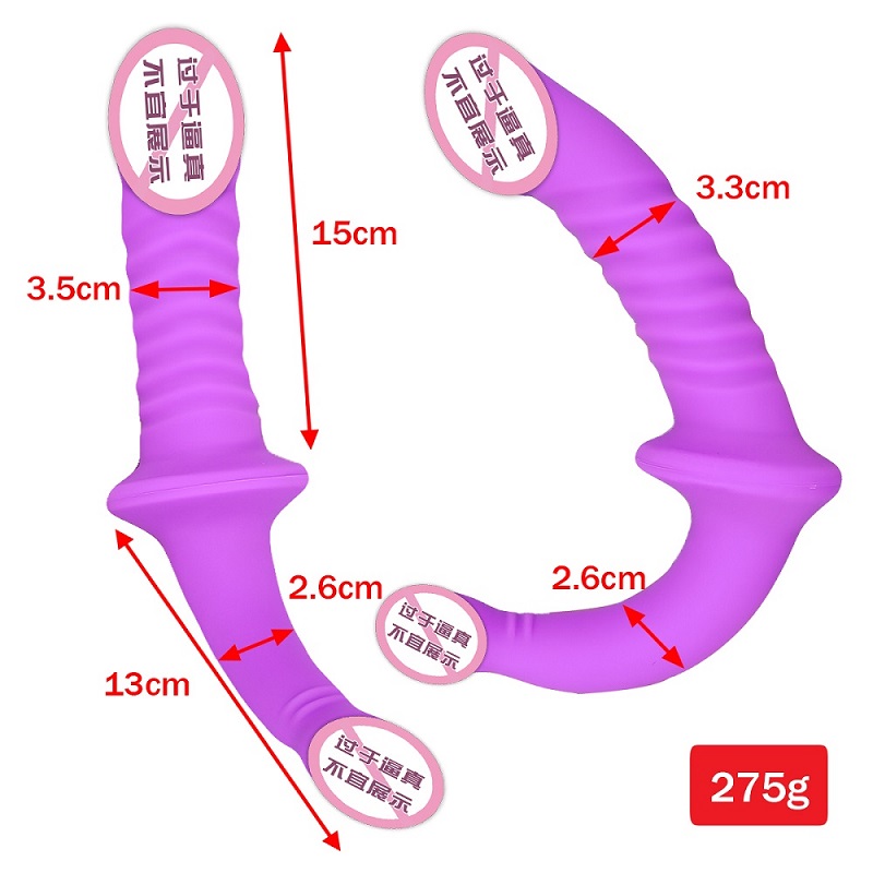 845 καυτή πώληση γυναικών σεξουαλικό παιχνίδι ρεαλιστικό Dildo Double Head Penis για ενήλικες