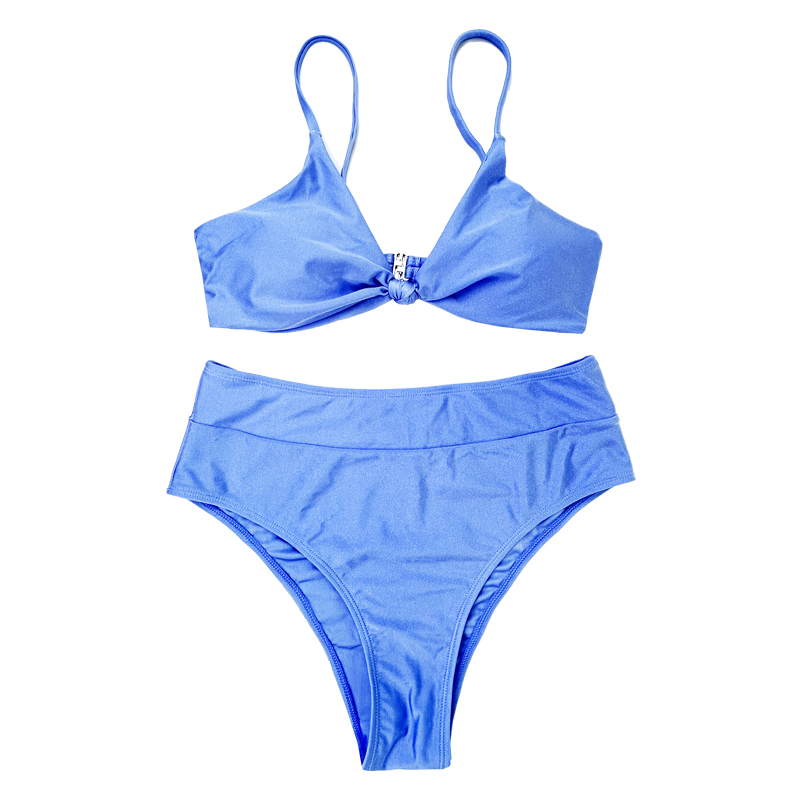 Στερεό χρώμα σέξι μαγιό λουτρών πίσω