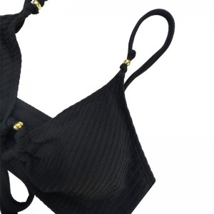 Ring Halterneck Lace-up μαγιό