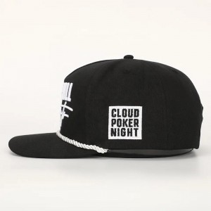 Έθιμο κέντημα 5 πάνελ μαύρο βαμβάκι επιδόσεις αθλητισμός μπαμπά καπέλο άνδρες Γυναίκες γκολφ Gorras σχοινί μπέιζμπολ