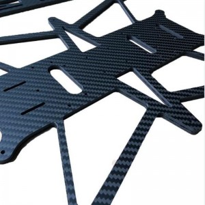 προσαρμοσμένα ανταλλακτικά UAV εξαρτήματα άνθρακα ινών προσαρμοσμένη επεξεργασία εξαρτημάτων επεξεργασίας CNC για UAV drone OEM