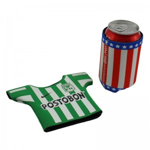 Μόδα πολύχρωμο μπλουζάκι νεοπρένιο σχήμα σχεδίαση εξάχνωση εκτύπωση μονωμένο κρασί μπίρα μπίρα μπορεί ψύκτες koozies.