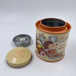 Tinplate Round Tea Caddy Candy Snack Packaging Box Tin Box