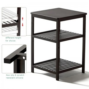 3 επίπεδα μπαμπού ξύλο κρεβατοκάμαρα μοντέρνο νυχτερινό στρογγυλό πλευρικό άκρο προφορά τραπεζάκι καφέ νυχτερινή στάση για σαλό...