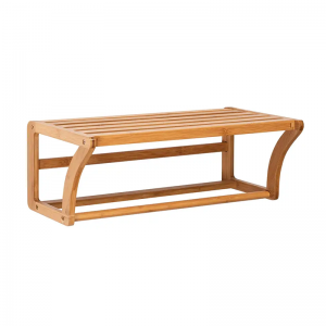 Ράφι τοποθέτησης από μπαμπού με πετσέτες