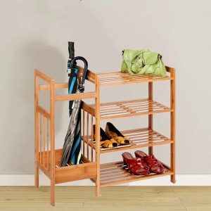 Τέσσερα στρώματα πολυλειτουργική είσοδο αποθήκευση μπαμπού παπουτσιών