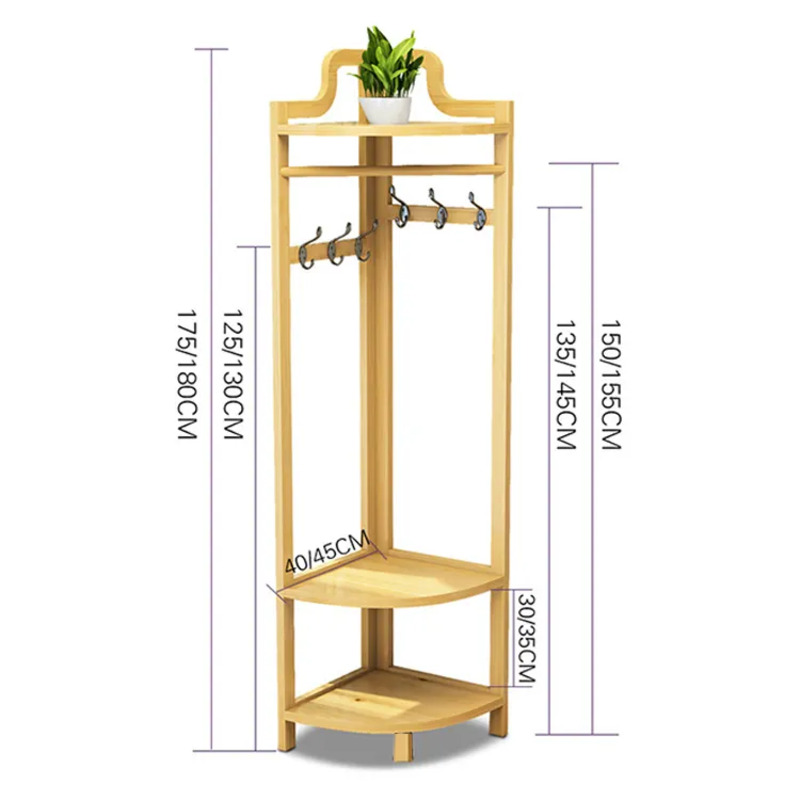 Υψηλής ποιότητας γωνιακό ράφι παλτό αποθήκευση rack δάπεδο τρίγωνο κρεμάστρα για υπνοδωμάτιο σαλόνι