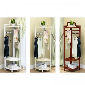 Υψηλής ποιότητας γωνιακό ράφι παλτό αποθήκευση rack δάπεδο τρίγωνο κρεμάστρα για υπνοδωμάτιο σαλόνι