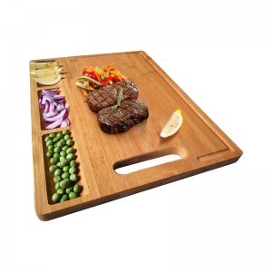 Bamboo Shutping Board με 3 ενσωματωμένα διαμερίσματα