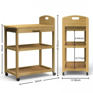 Ανοίξτε το ράφι για τα καροτσάκια προετοιμασίας τροφίμων