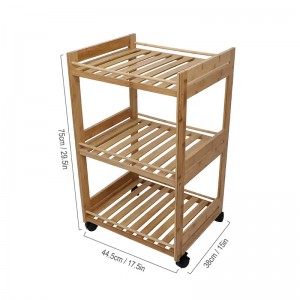 Τρία στρώματα τροχαίου πολυλειτουργικού φορητού οχήματος φορητό καροτσάκι μπαμπού