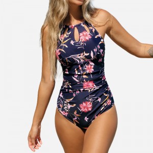 Πλούσιο λουλούδι αποκοπή γραβάτα πίσω ένα κομμάτι μαγιό