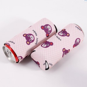 Υψηλής ποιότητας φιλική προς το περιβάλλον λεπτή μπύρα μπορεί να δροσερό προσαρμοσμένο λογότυπο τυπωμένο Coozy