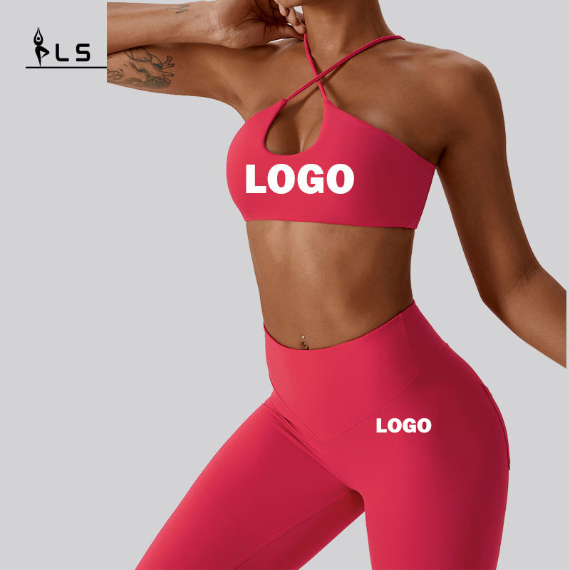 SC1061 Sport Bra and Leggings Set Yoga Conjunto Yoga Set Set για γυναίκες Εξωτερική γυμναστική