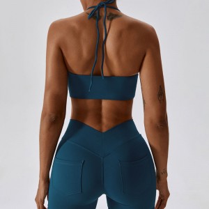 SC1065 2023 Νέο προσαρμοσμένο Active Wear Suit Set Fitness V Cut Scrunch Back Yoga Σορτς Γιόγκα Γυμναστήριο
