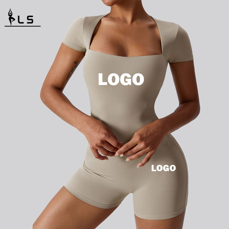 SC1076 Προσαρμοσμένη υψηλής ποιότητας bodycon αναπνεύσιμο ελαστικό ένα κομμάτι jumpsuit rompers bodysuit γυμναστήριο