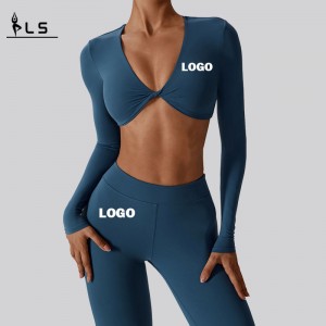 SC1078 Custom Crop Top Legging Suit 2 Piece Wear Wear Gym Fitness Suit Yoga Running Pants Flare Leggings Yoga Set