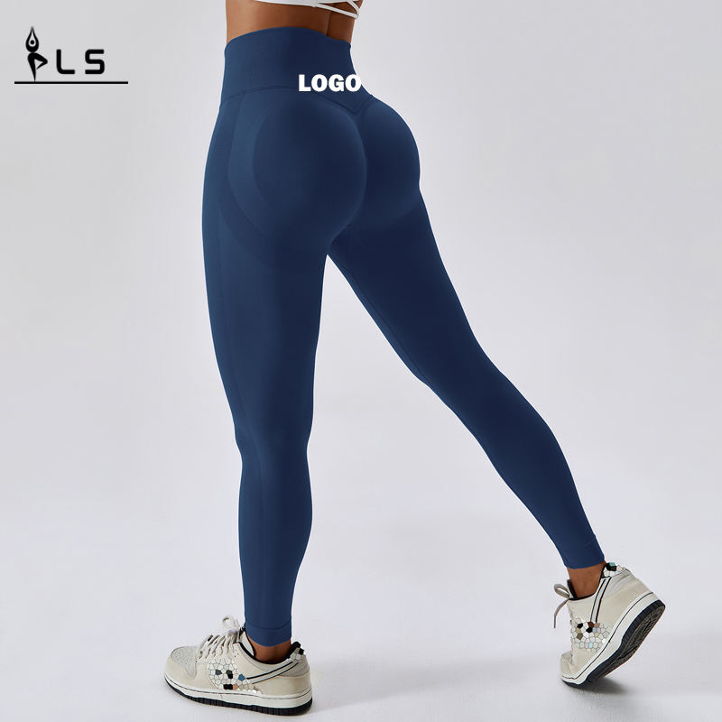 SC10126 Custom Label Fitness Γιόγκα απρόσκοπτα παντελόνια γκέτες λαμπερά γκέτες για τις γυναίκες 2023