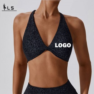 SC10166 Sports Bra για τις γυναίκες Criss-Cross Back Padded Open πίσω γρήγορη δροσερή δροσερή άνεση σέξι αθλητική γυμναστική σουτιέν