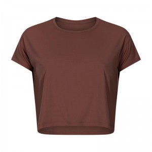 SC102610 Loose πουκάμισο για γιόγκα σορτς Γυμναστήριο Γιόγκα Activewear Short Sleeve T Shirt Crop Top Sale Dreameable Γρήγορη ξήρανση