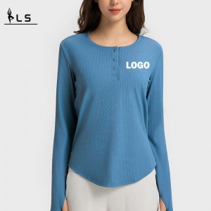 SC102613 Long Sleeve Yoga πουκάμισο Γιόγκα T πουκάμισα γυμναστήριο που τρέχει στρογγυλά-λαιμό μπλουζάκια Γιόγκα μακρύ μανίκι Γυναίκες πουκά...
