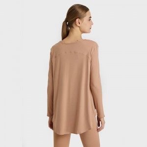 SC10272 T-shirt χαλαρή casual γυμναστήριο Γιόγκα μακρύ μανίκι κορυφή γιόγκα μακρύ μανίκι Γυναίκες